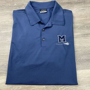 Nike Dri-Fit‎ size XL Maine Lacrosse Blue polo style shirt 354055-499